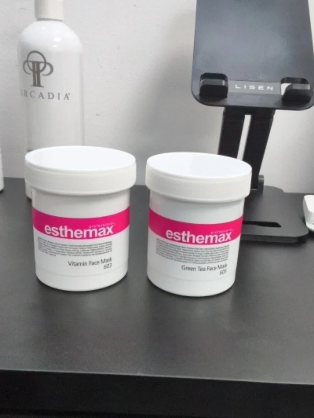 Esthemax Pink & White Face Mask Jar - Esthemax Green Tea & Vitamin Masks